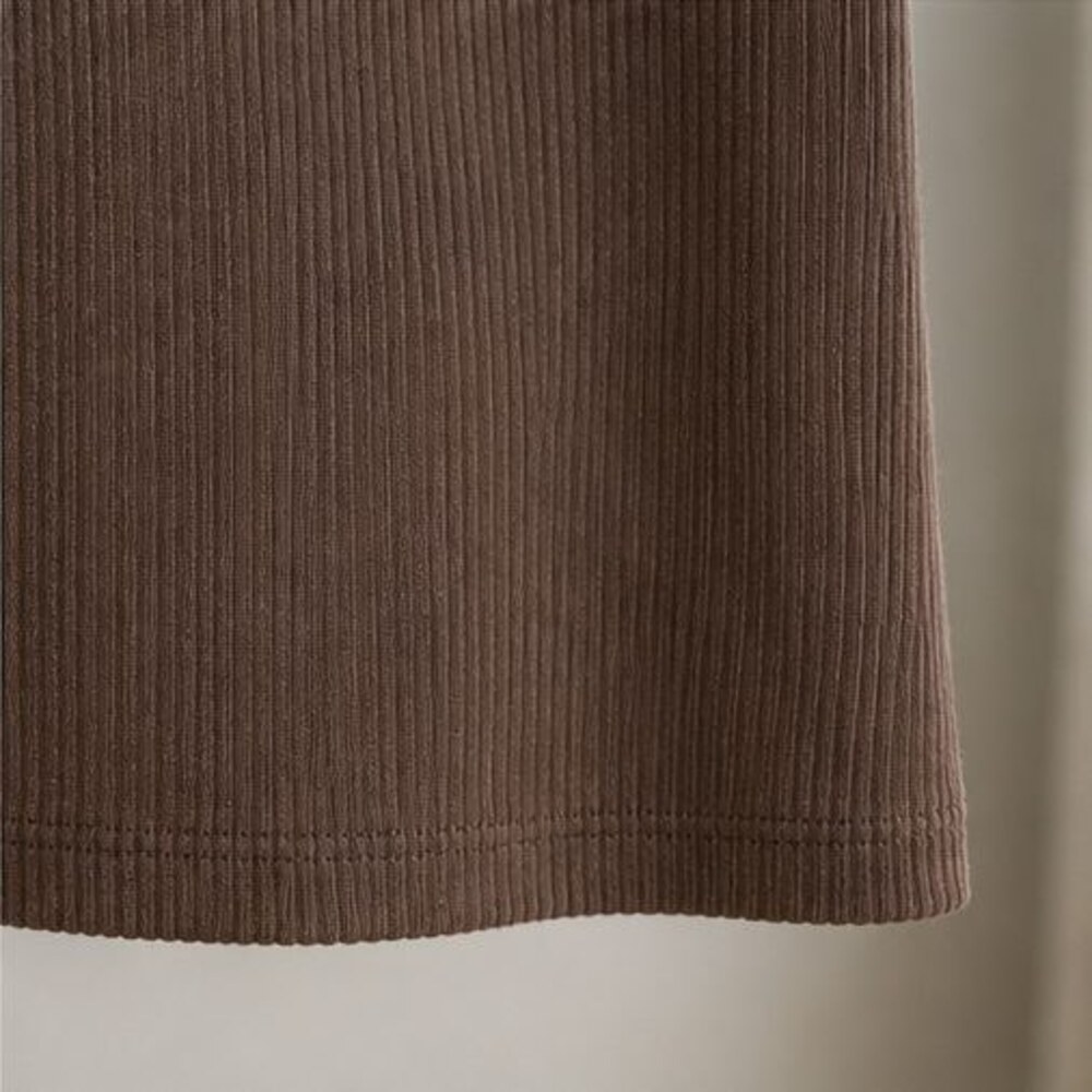 Mocha Ribbed Square Neck Top - Picture 6 of 6